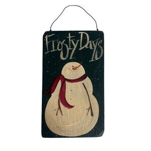 Handcrafted Wooden Snowman Tree Ornament Frosty Days